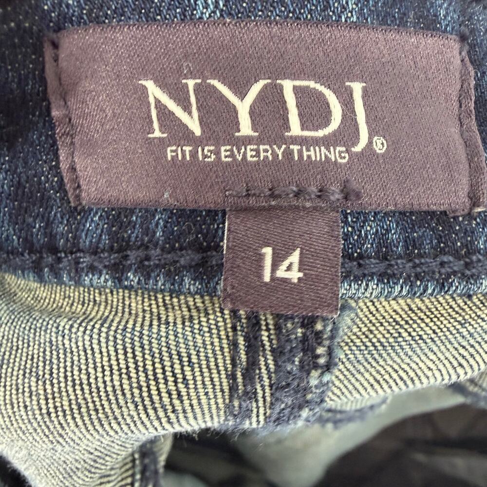 NYDJ Dark Wash Sheri SLim Lift & Tuck Tech Denim Jeans Sz 14 - Picture 7 of 9